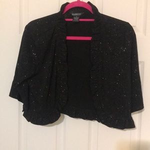 Shimmering Glitter Bolero Shrug Evening Wear SZ M